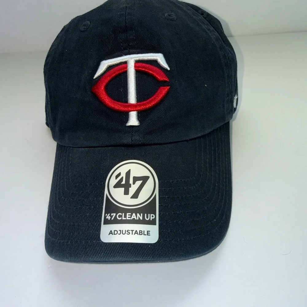 NWT '47 Brand Minnesota Twins Clean Up Adjustable Hat Navy MLB Dad Cap